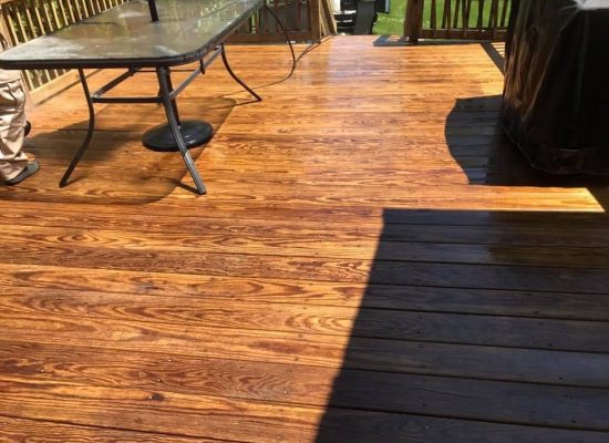 deck restoration cleaning (after) - Top Notch Pressure Washing