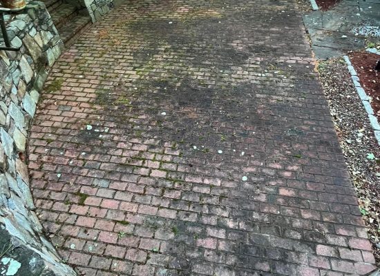 patio paver cleaning (before) - Top Notch Pressure Washing